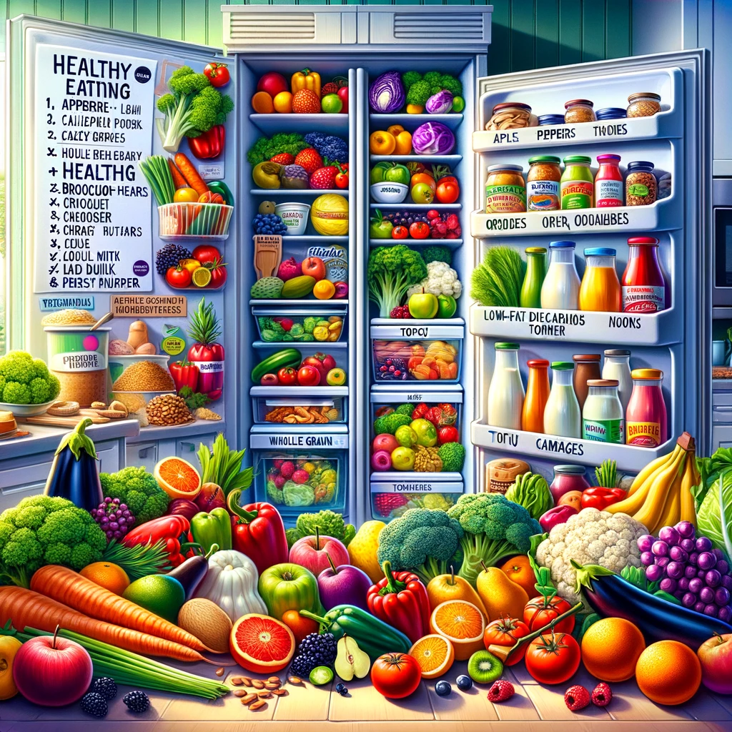 Φρούτα-και-λαχανικά-για-υγιεινή-διατροφή-στην-κουζίνα